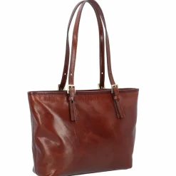 The Bridge Shopper|Schultertaschen<Story Donna Shopper Tasche Leder 30 cm marrone