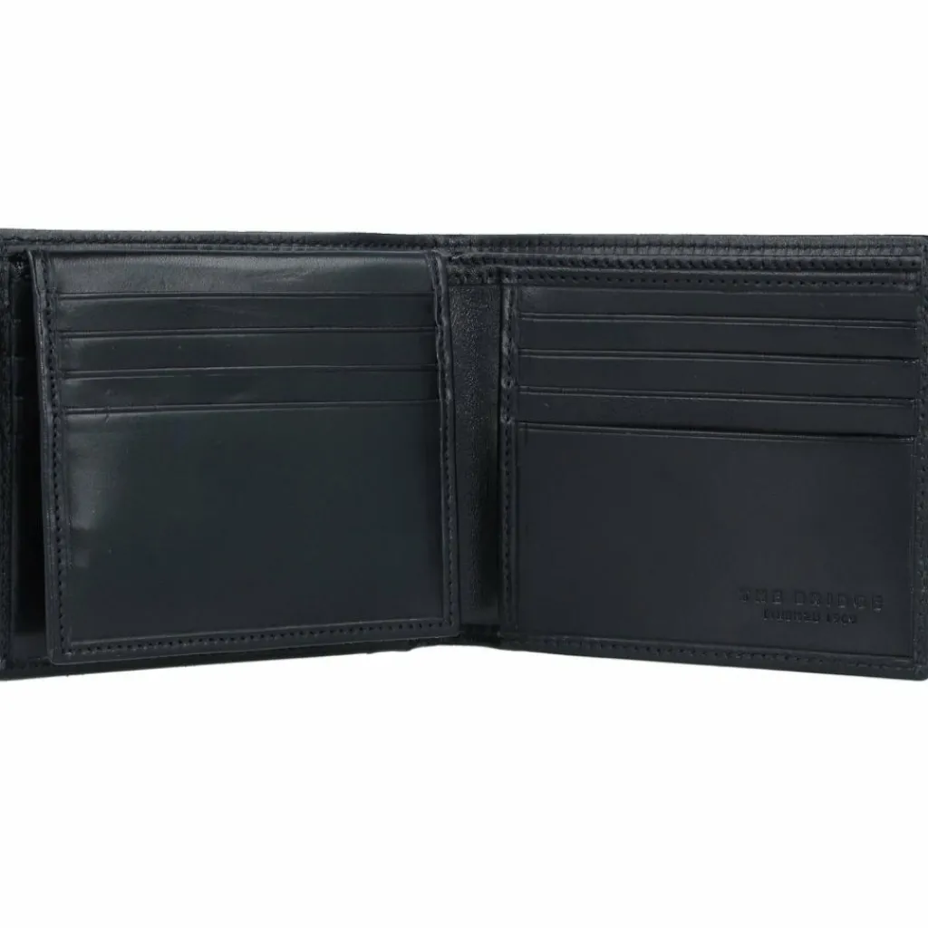 The Bridge Herrengeldbörsen Querformat<Story Uomo Geldbörse Leder 13 cm black-ruthenium