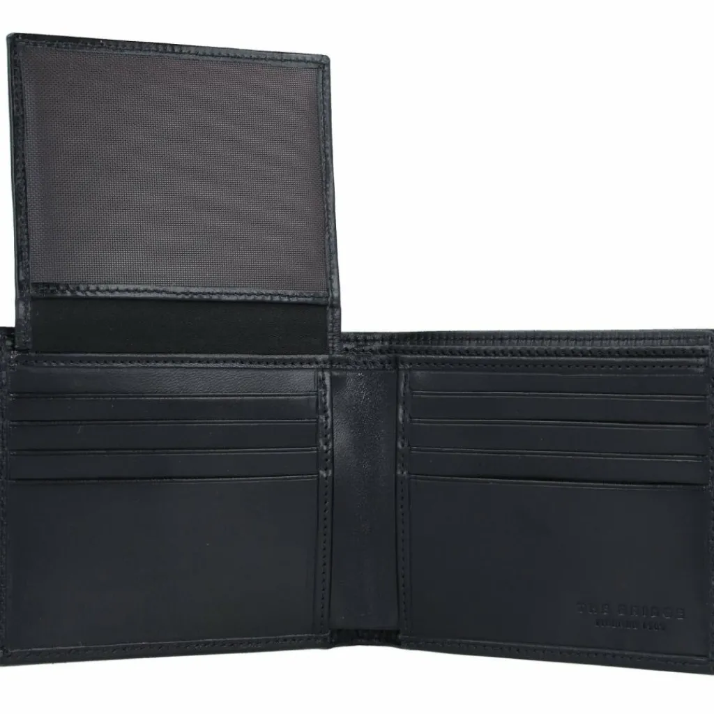 The Bridge Herrengeldbörsen Querformat<Story Uomo Geldbörse Leder 13 cm black-ruthenium