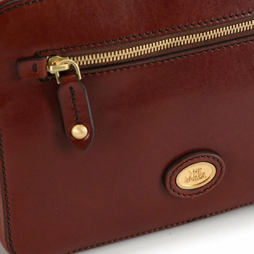 Outlet The Bridge Story Uomo Umhängetasche Leder 24.5 cm marrone