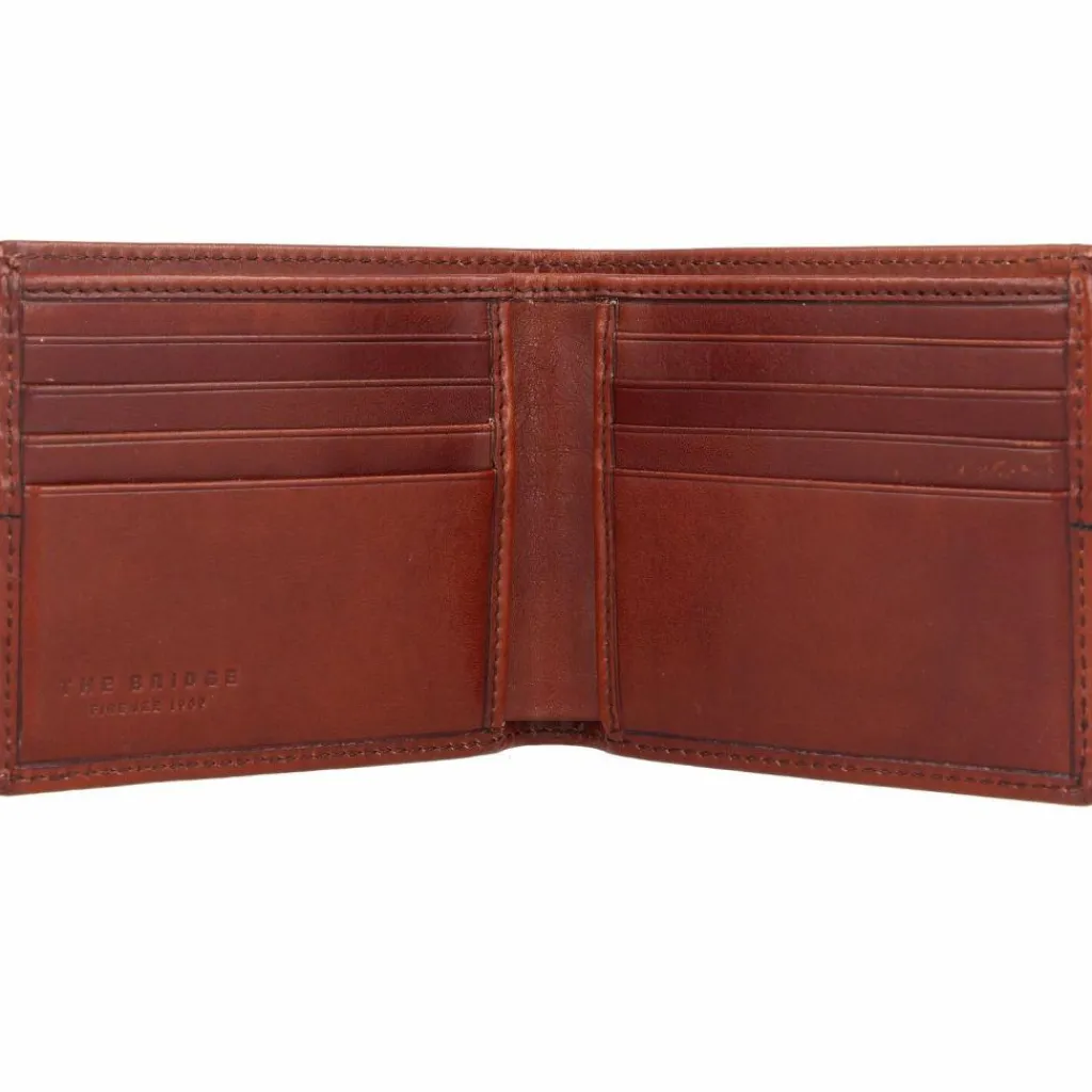 The Bridge Herrengeldbörsen Querformat<Vespucci Geldbörse Leder 12 cm brown-gold