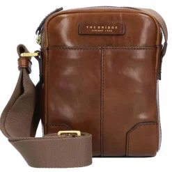 The Bridge Umhängetaschen<Vespucci Umhängetasche Leder 16 cm brown-gold
