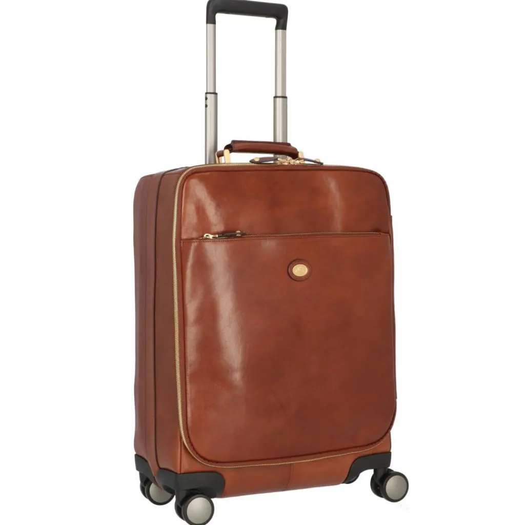 New The Bridge Viaggio 4-Rollen Kabinentrolley Leder 53 cm braun