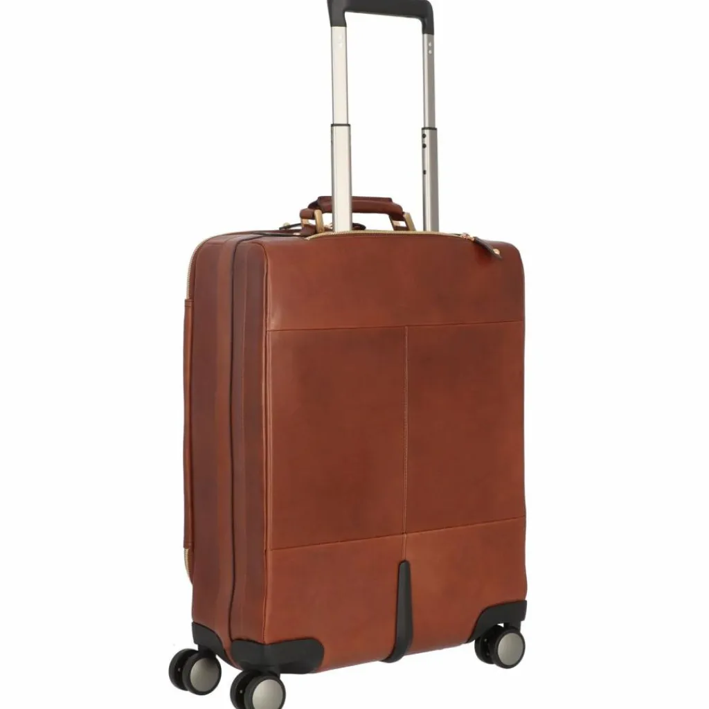 New The Bridge Viaggio 4-Rollen Kabinentrolley Leder 53 cm braun