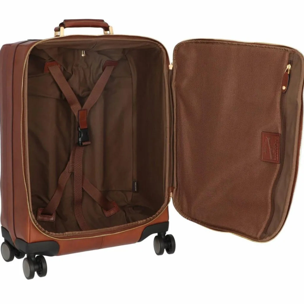 New The Bridge Viaggio 4-Rollen Kabinentrolley Leder 53 cm braun