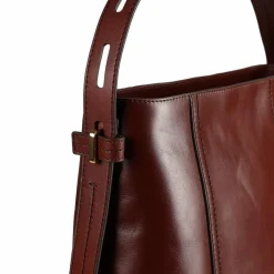 The Bridge Schultertaschen|Henkeltaschen<Vigna Nuov Schultertasche Leder 34 cm brown