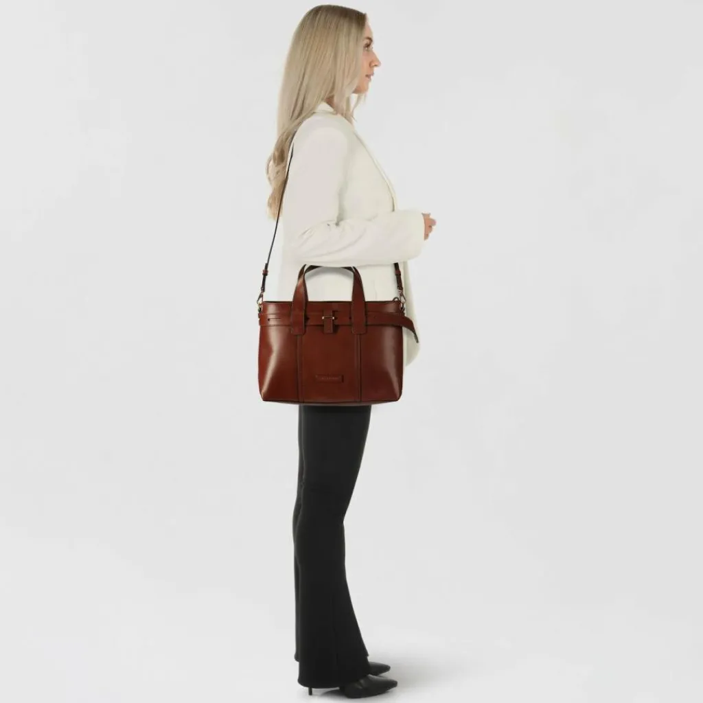 The Bridge Vigna_Nuov Schultertasche Leder 34 cm brown