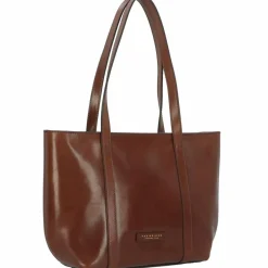 The Bridge Shopper|Schultertaschen<Vittoria Shopper Tasche Leder 36 cm brown-gold