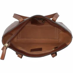 The Bridge Shopper|Schultertaschen<Vittoria Shopper Tasche Leder 36 cm brown-gold