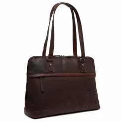 The Chesterfield Brand Henkeltaschen|Schultertaschen<Branson Schultertasche Leder 37 cm Laptopfach brown
