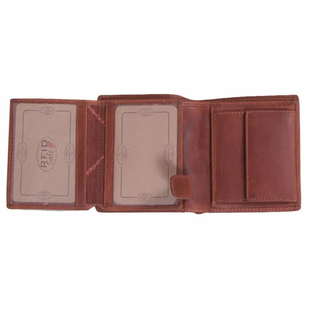 Discount The Chesterfield Brand Carl Geldbörse RFID Schutz Leder 8.5 cm cognac