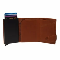 Hot The Chesterfield Brand Frankfurt Kreditkartenetui RFID Schutz Leder 7.5 cm cognac