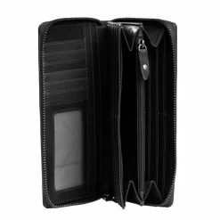 Outlet The Chesterfield Brand Halle Geldbörse RFID Schutz Leder 19 cm black