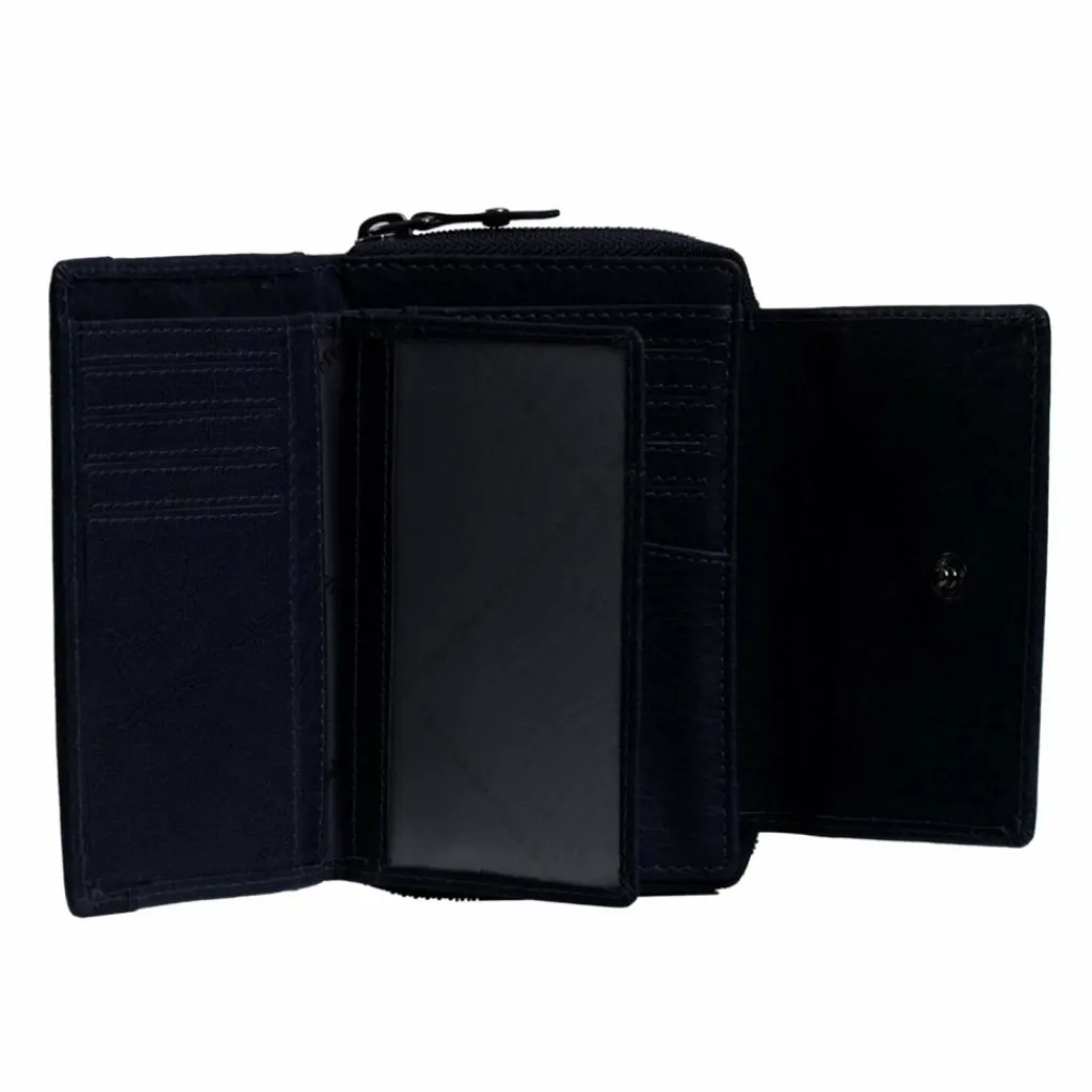 The Chesterfield Brand Damengeldbörsen Querformat<Hanoi Geldbörse RFID Schutz Leder 14.5 cm navy