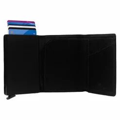 New The Chesterfield Brand Lancaster Kreditkartenetui RFID Schutz Leder 7 cm schwarz