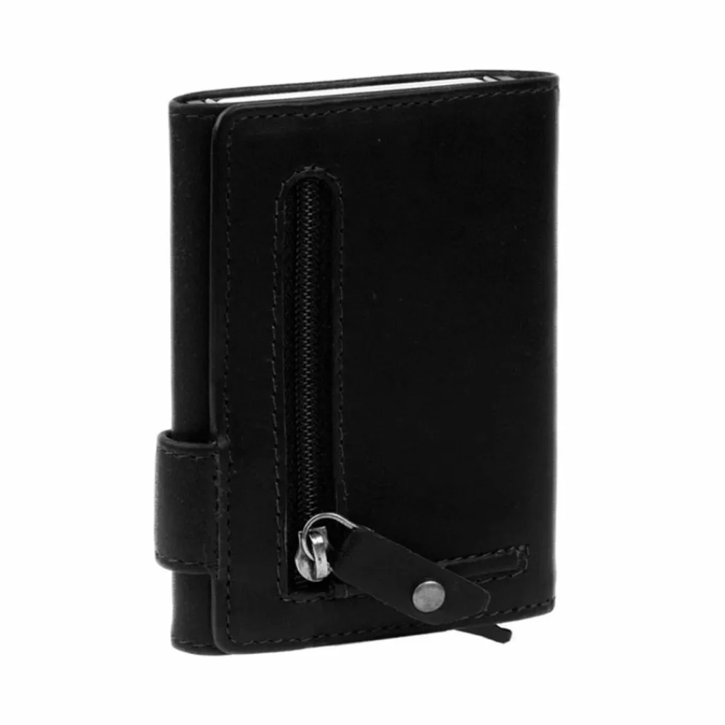 Hot The Chesterfield Brand Leicester Kreditkartenetui RFID Schutz Leder 7 cm schwarz