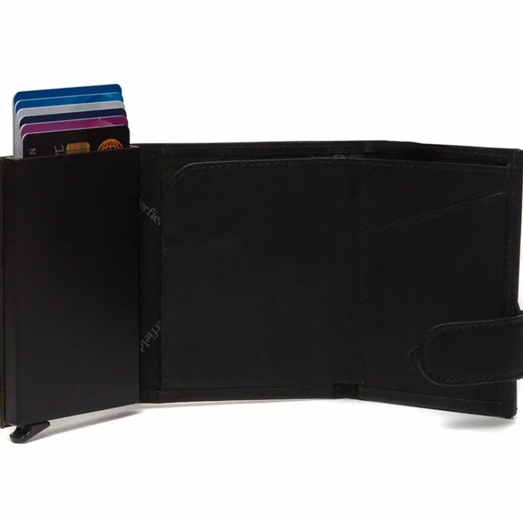 Clearance The Chesterfield Brand Mannheim Geldbörse RFID Schutz Leder 7 cm black