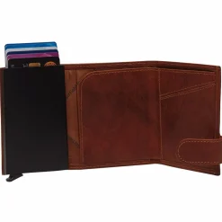 Hot The Chesterfield Brand Mannheim Geldbörse RFID Schutz Leder 7 cm cognac