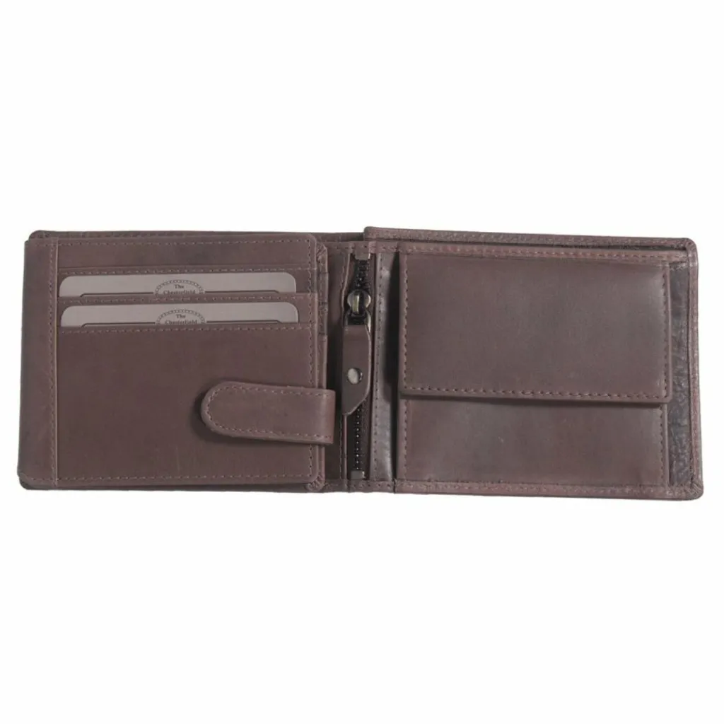 The Chesterfield Brand Herrengeldbörsen Querformat<Marion Geldbörse RFID Schutz Leder 12 cm brown