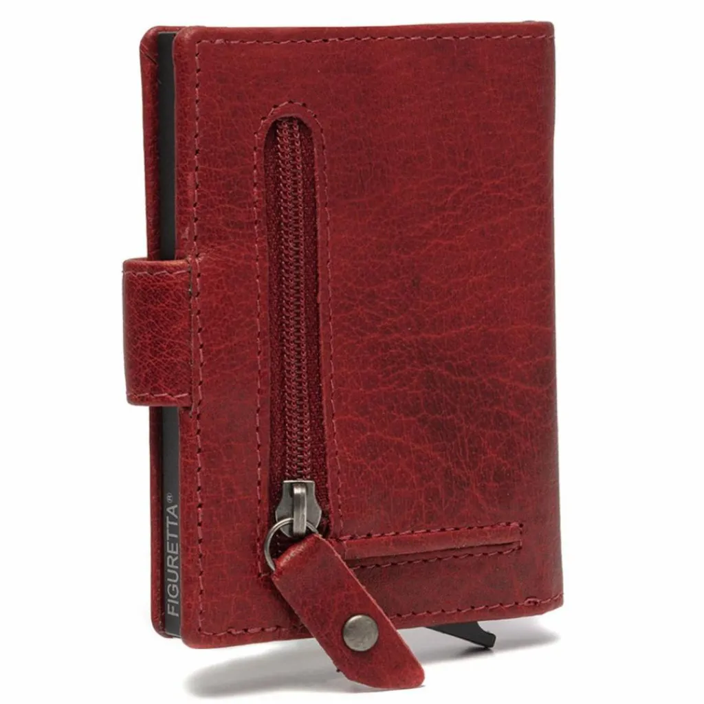 Outlet The Chesterfield Brand Prague Kreditkartenetui RFID Schutz Leder 7 cm rot