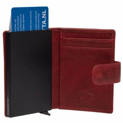 Outlet The Chesterfield Brand Prague Kreditkartenetui RFID Schutz Leder 7 cm rot