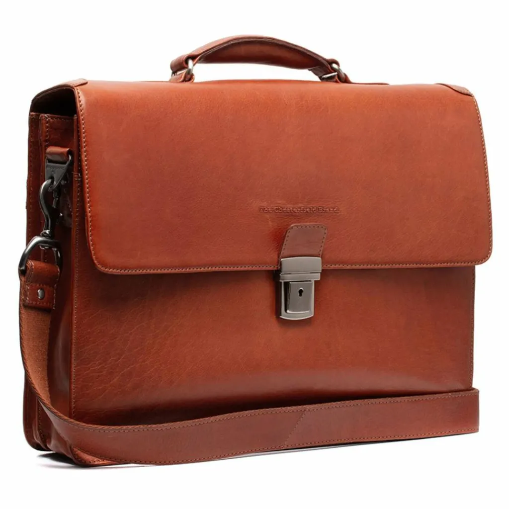 The Chesterfield Brand Messenger Bags|Laptoptaschen<Salvatore Aktentaschen Messenger Leder 42 cm Laptopfach cognac