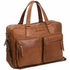 Clearance The Chesterfield Brand Wax Pull Up Aktentasche Leder 43 cm Laptopfach cognac