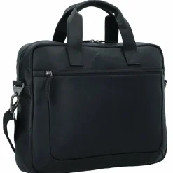 Clearance The Chesterfield Brand Wax Pull Up Aktentasche Leder 40 cm Laptopfach schwarz