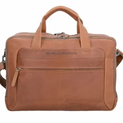 Clearance The Chesterfield Brand Wax Pull Up Aktentasche Leder 44 cm Laptopfach cognac