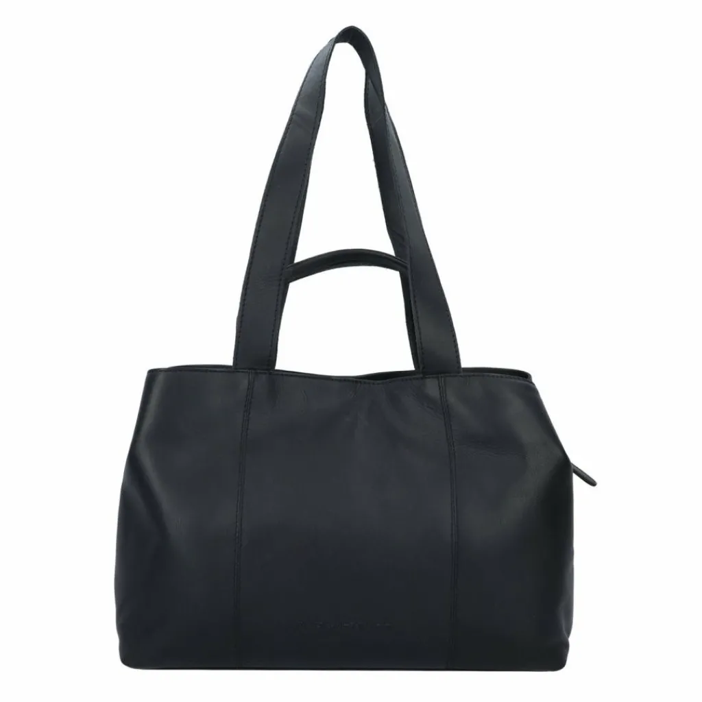 The Chesterfield Brand Wax Pull Up Schultertasche Leder 36.5 cm black