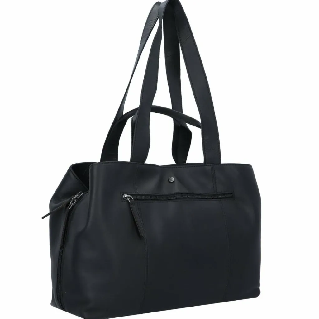 The Chesterfield Brand Wax Pull Up Schultertasche Leder 36.5 cm black