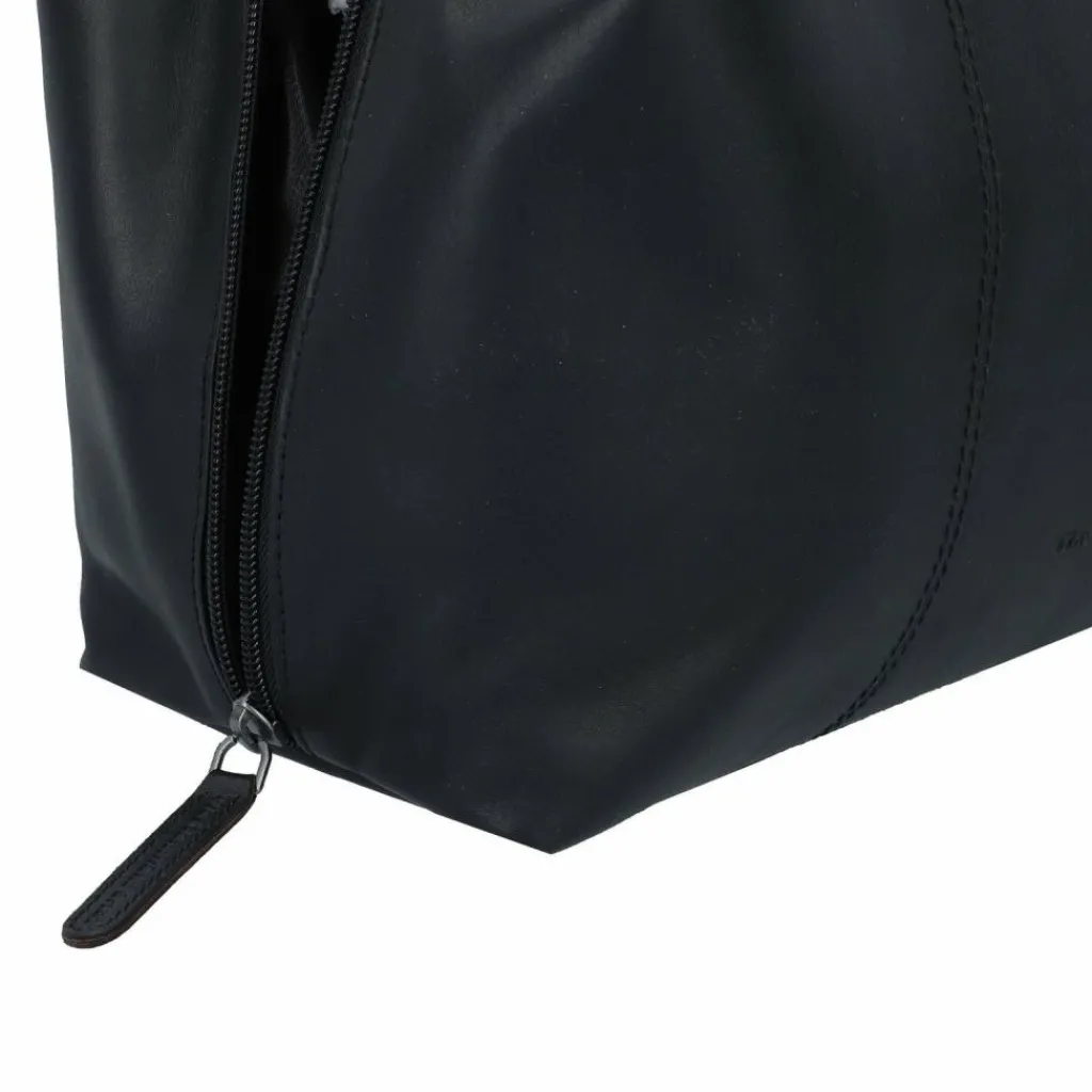 The Chesterfield Brand Wax Pull Up Schultertasche Leder 36.5 cm black