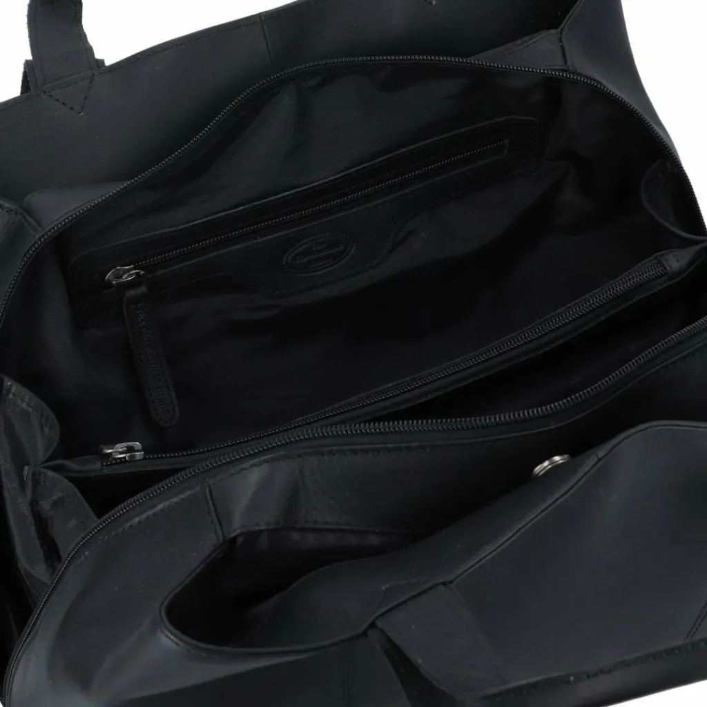 The Chesterfield Brand Wax Pull Up Schultertasche Leder 36.5 cm black