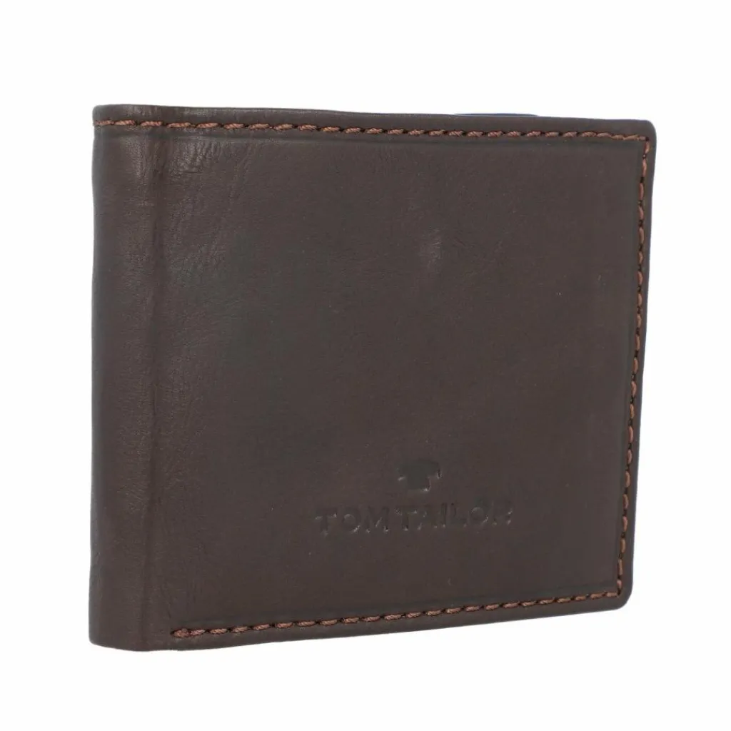 Tom Tailor Herrengeldbörsen Querformat<Lary Geldbörse Leder 10 cm brown