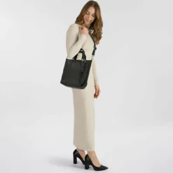 Tom Tailor Shopper|Schultertaschen<Olive Shopper Tasche 26 cm black