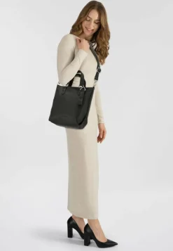 Tom Tailor Shopper|Schultertaschen<Olive Shopper Tasche 26 cm black