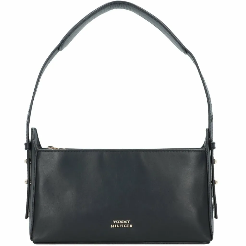 Sale Tommy Hilfiger Hilfiger Leather Schultertasche Leder 25 cm black