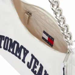 New Tommy Hilfiger Jeans TJW Iconic Schultertasche 26.5 cm white