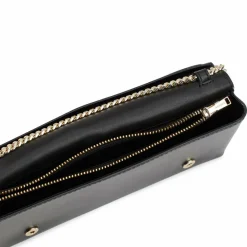 Outlet Tommy Hilfiger Luxe Leather Clutch Tasche Leder 19.5 cm black