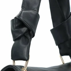 Outlet Tommy Hilfiger Pushlock Schultertasche Leder 26 cm black