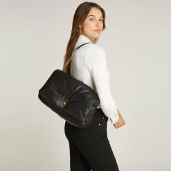 Tommy Hilfiger Henkeltaschen|Schultertaschen<Soft Leather Schultertasche Leder 34 cm black