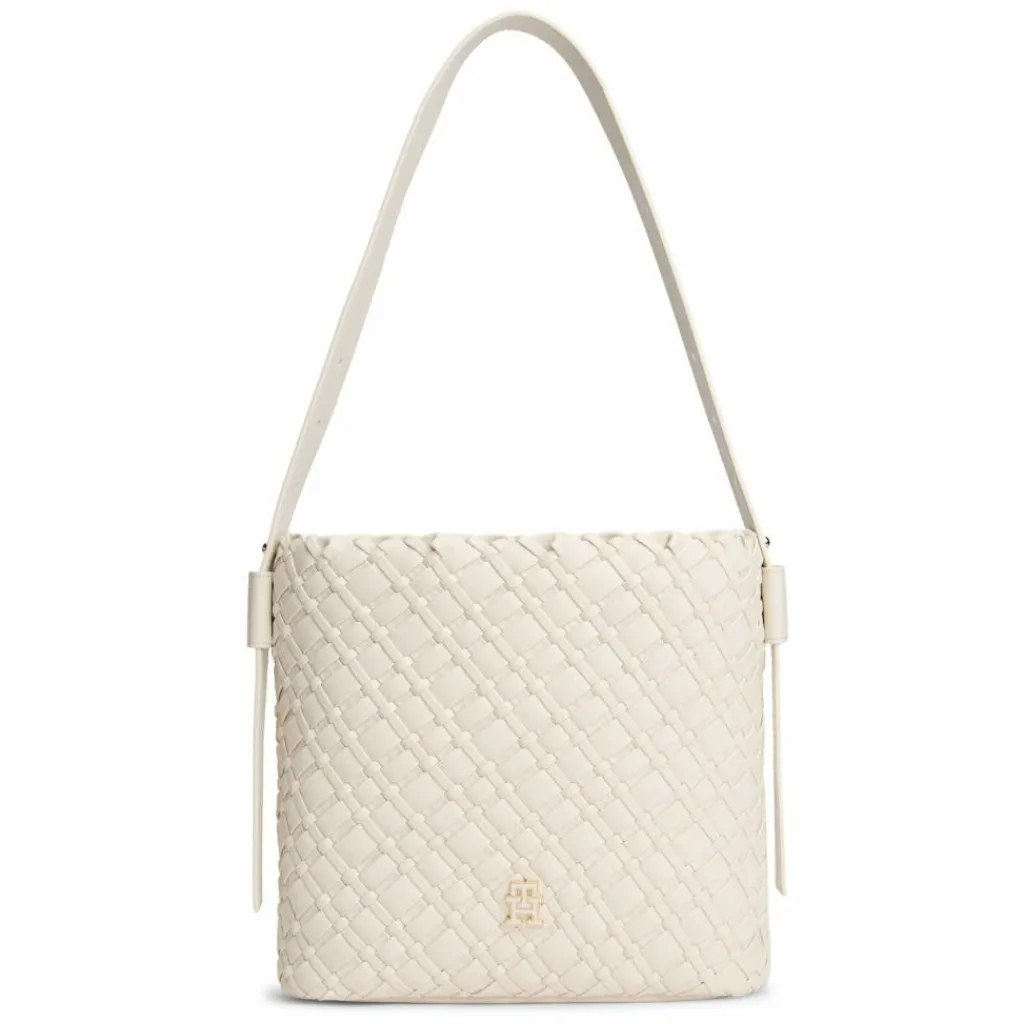 Tommy Hilfiger Schultertaschen|Henkeltaschen<TH Braided Schultertasche 25 cm soft cream