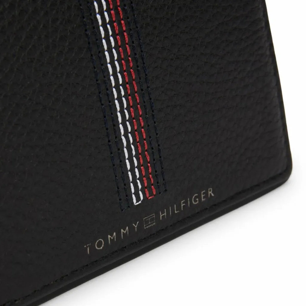 New Tommy Hilfiger TH Casual Geldbörse Leder 11.5 cm black
