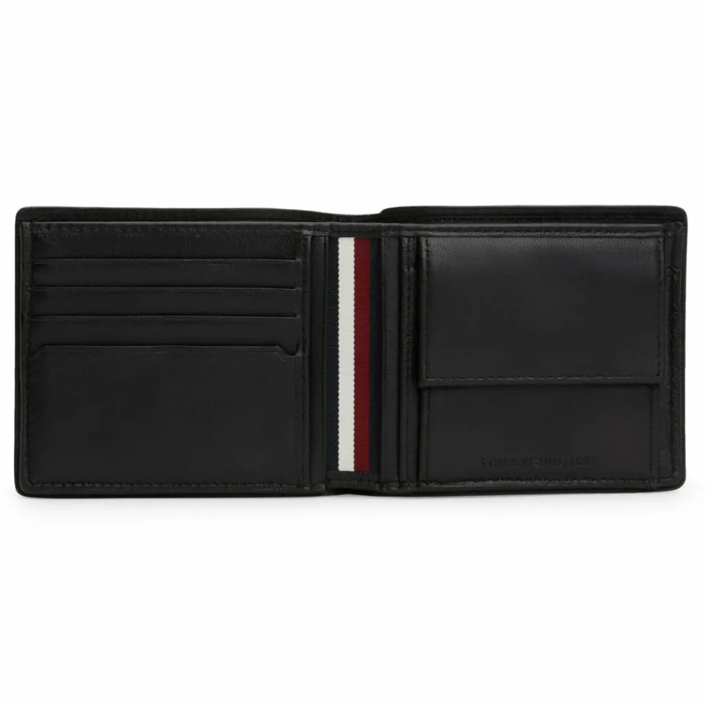 New Tommy Hilfiger TH Casual Geldbörse Leder 11.5 cm black