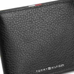 Tommy Hilfiger Herrengeldbörsen Querformat<TH Corp Geldbörse Leder 11.5 cm black