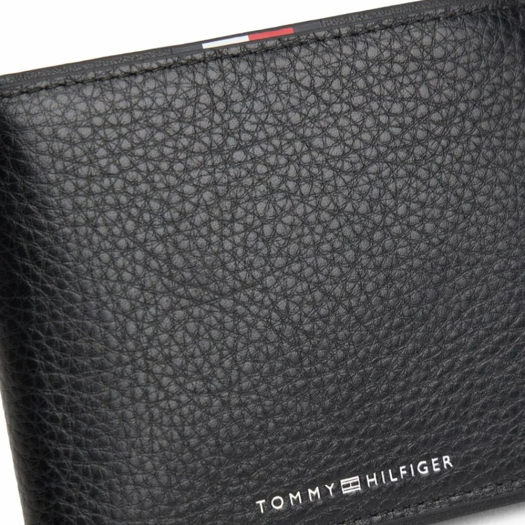 Tommy Hilfiger Herrengeldbörsen Querformat<TH Corp Geldbörse Leder 11.5 cm black