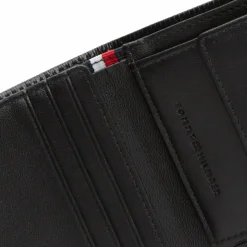 Tommy Hilfiger Herrengeldbörsen Hochformat<TH Flag Geldbörse Leder 9 cm black