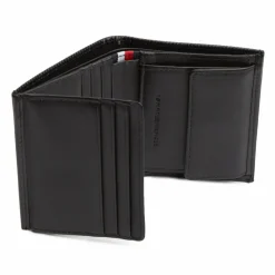 Tommy Hilfiger Herrengeldbörsen Hochformat<TH Flag Geldbörse Leder 9 cm black