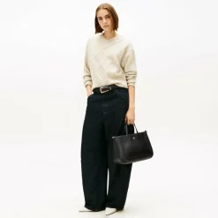 Tommy Hilfiger TH Glam Shopper Tasche Leder 32 cm black