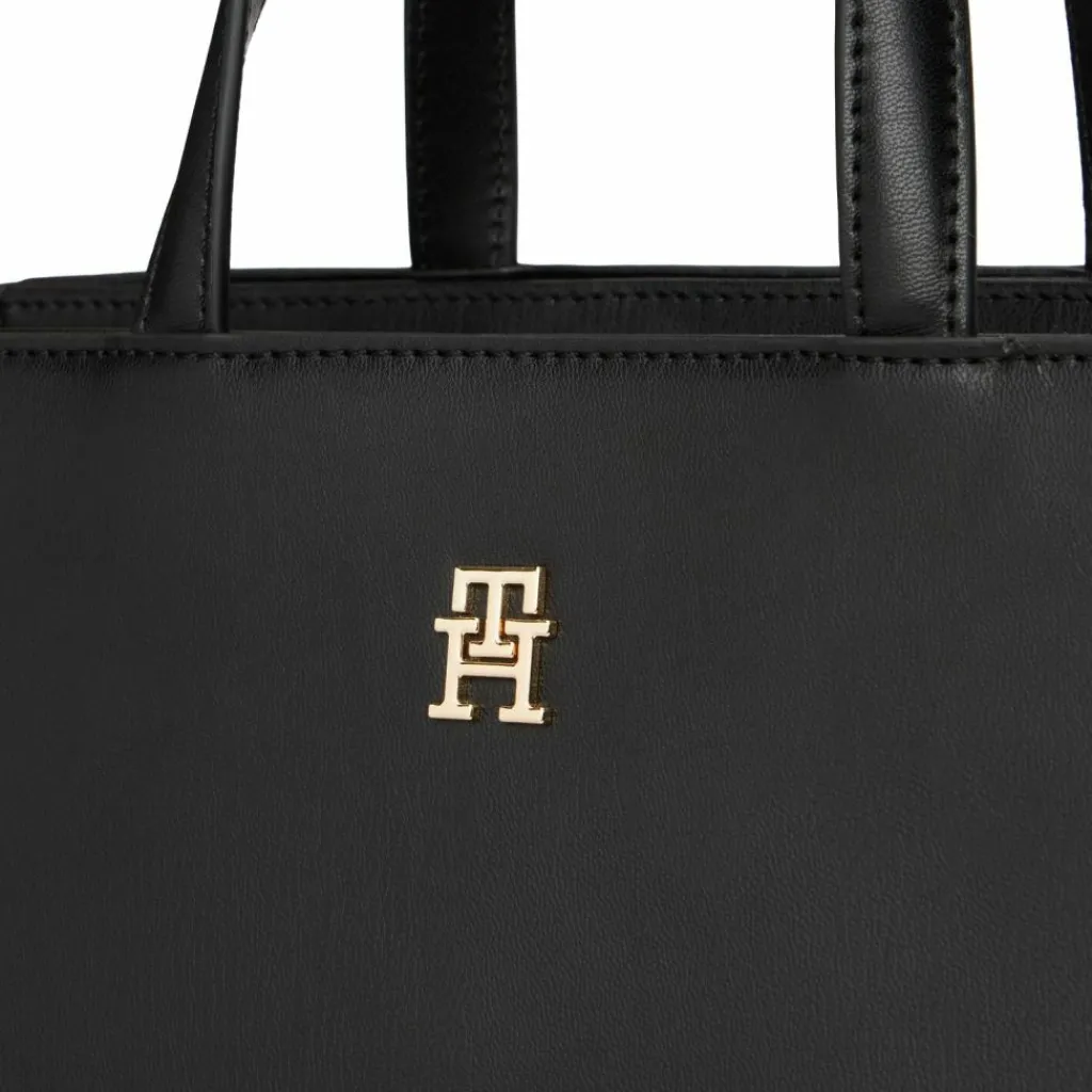 Tommy Hilfiger TH Glam Shopper Tasche Leder 32 cm black